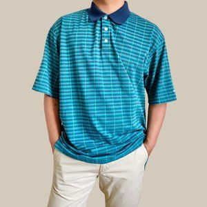 St Andrews of Scotland Green Plaid Golf Polo Shirt